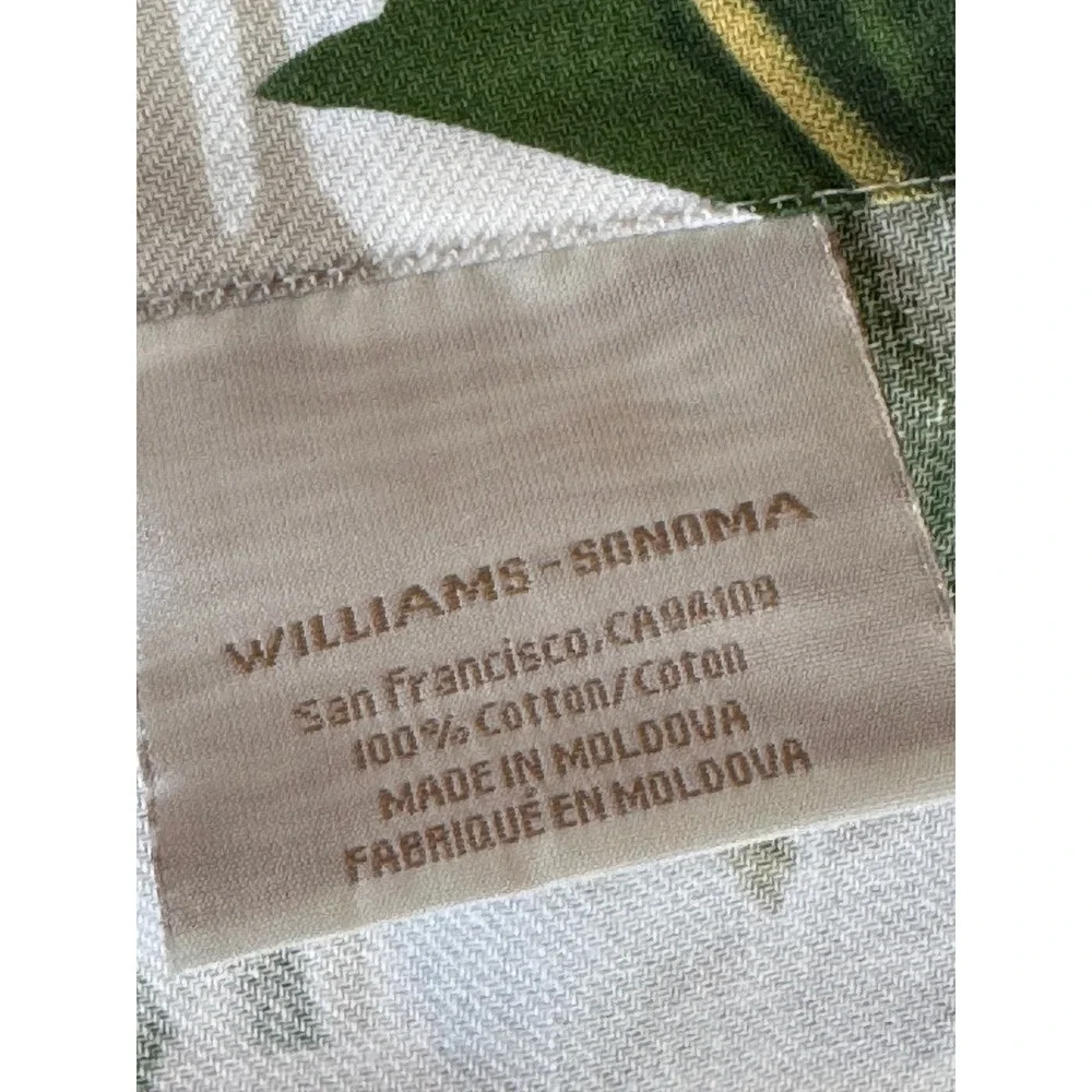 Williams-Sonoma Tablecloth 70x90 White Floral Peony Rose Cotton Cottagecore